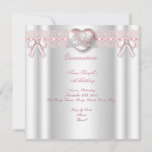 キンセアニェラ15thピンクシルバーハートダイヤモンド2 招待状 (裏面)