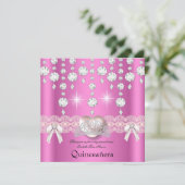 キンセアニェラ15thピンクシルバーハートダイヤモンド3 招待状 (スタンド正面)
