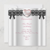 キンセアニェラ15thピンクシルバーハートダイヤモンド 招待状 (裏面)