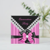 キンセアニェラ15thピンクシルバーブラックボーダイヤモンド 招待状 (スタンド正面)