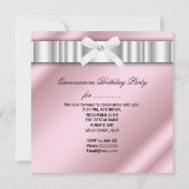 キンセアニェラ15thピンクホワイトレースパール写真 招待状 (裏面)