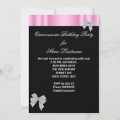 キンセアニェラ15thピンク白黒レース写真 招待状 (裏面)