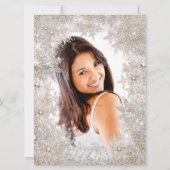 キンセアニェラ15thフォトシルバーベージュスノーフレーク 招待状 (裏面)