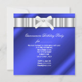 キンセアニェラ15thブルーホワイトレースパール写真 招待状 (裏面)