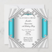 キンセアニェラ15thプリンセスティール(緑がかった色)ティアラダイヤモンド 招待状 (裏面)