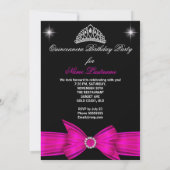 キンセアニェラ15thホットピンクブラックバースデーパーティー2 招待状 (裏面)