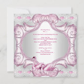 キンセアニェラ15thホワイトピンクのスワンズティアラ写真 招待状 (裏面)