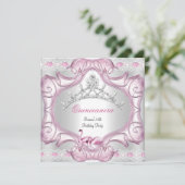 キンセアニェラ15thホワイトピンクスワンズティアラ 招待状 (スタンド正面)