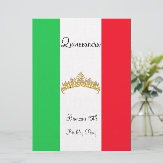 キンセアニェラ15thメキシコ金ゴールドティアラ 招待状 (スタンド正面)