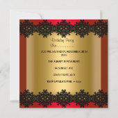 キンセアニェラ15thレッドブラック金ゴールドティアラ 招待状 (裏面)