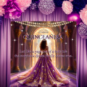 キンセアニェラ15th誕生日パレスマゼンダ金ゴールド 招待状