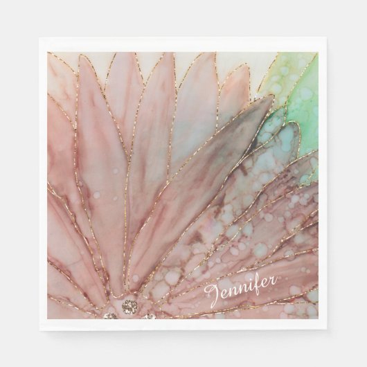 キンセアニェラ15th誕生日パーティー スタンダードランチョンナプキン (正面)