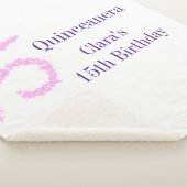 キンセアニェラ15th誕生日ピンクグリッターテンプレート シェルパブランケット (3/4)