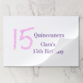 キンセアニェラ15th誕生日ピンクグリッターテンプレート ペーパーパッド (折り畳み)