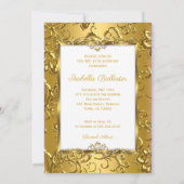 キンセアニェラ15th金ゴールドダマスクフォトパール 招待状 (裏面)