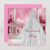 キンセアニェラ15th15バースデーパーティティアラ 招待状 (正面/裏面)