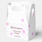 キンセアニェラ・アノス15th birthday add name pink dots フェイバーボックス (オープン)