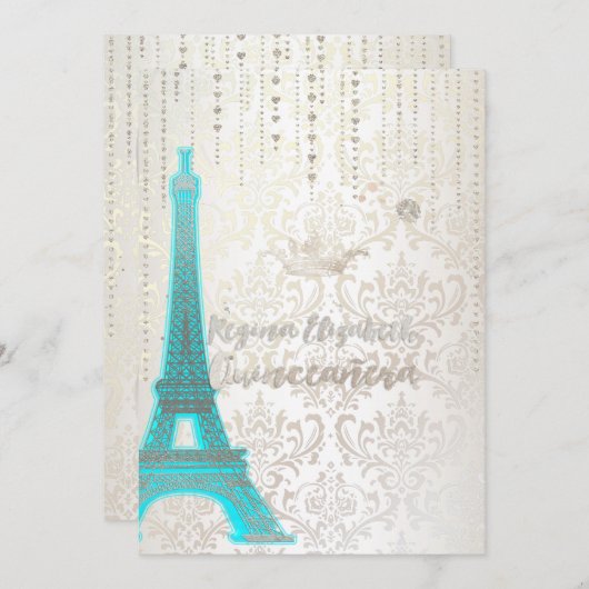 キンセアニェラ/エッフェルブルー/プリンセス/クラウン 招待状 (正面/裏面)