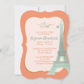 キンセアニェラ/エッフェル/造幣局/DIYバックグランド/プリンセス/クラウン 招待状 (裏面)