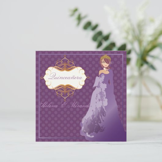 キンセアニェラ/クリンスアニョスのプリンセス/水玉模様 招待状 (スタンド正面)