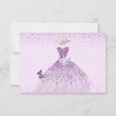 キンセアニェラ・セーブ・ザ・デート・ダスティー・パープル・ガウン 招待状 (裏面)