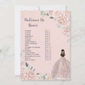 キンセアニェラ ソフト ブラッシュ フラワーリング 15歳 誕生日 パドリノス 招待状 (裏面)