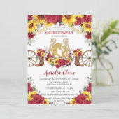 キンセアニェラ チャロ ひまわり 赤いバラ 馬のブーツ 招待状 (スタンド正面)