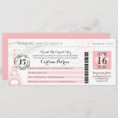 キンセアニェラ | パリボーディングパス 招待状 (正面/裏面)