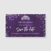 キンセアニェラ・パープル・シルバーは日付マグネットを保存 (正面)