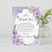 キンセアニェラ パープル フラワーティアラ サンクス カード (スタンド正面)