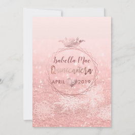 キンセアニェラ/フェイクバラ金ゴールド雪片+クラウン 招待状