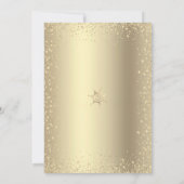 キンセアニェラ ブラック ゴールド フォイル グリッター プリンセス クラウン 招待状 (裏面)