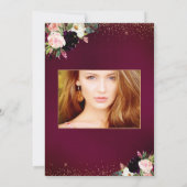 キンセアニェラ ブラッシュ ウォーターカラー フラワー DIY サングリア 招待状 (裏面)