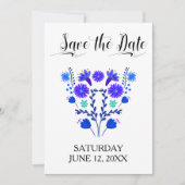 キンセアニェラ·ブ王室のルーとパープル·メキシコのフローラ セーブザデート (正面)