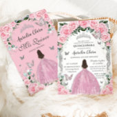 キンセアニェラ プリンセス ピンク フラワー ヴィンテージ シルバー 招待状