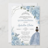 キンセアニェラ ベイビー ソフト ブルー 花 15歳 両親へのお願い 招待状 (正面)