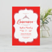 キンセアニェラ-赤と白招待状 招待状 (スタンド正面)