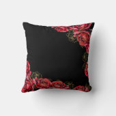 キンセアニェラ – 黒い赤い金ゴールド装飾記号 クッション (裏面)