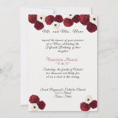 キンセアニェラ、Sweet sixteenレッドローズ 招待状 (裏面)