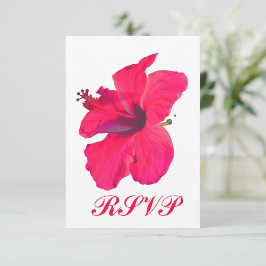 キンセアニェラRSVPのかわいらしいピンクの花 出欠カード (スタンド正面)