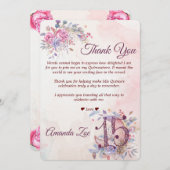 キンセアニエラのお礼の手紙 招待状 (正面/裏面)