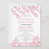 キンセアニラさくらんぼブロッサムフローラ15誕生日 招待状 (正面)