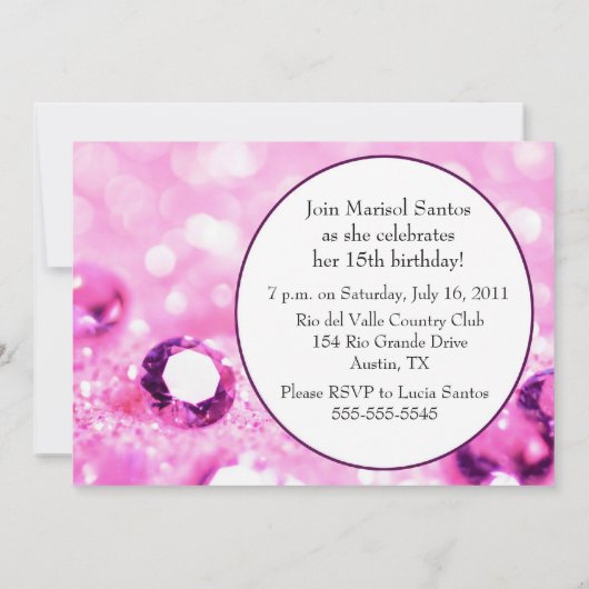 キンセアニラの招待 招待状 (裏面)