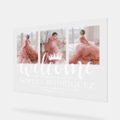 キンセアニラへようこそ&ありがとう3 Photo Collage アクリルサイン (傾斜)