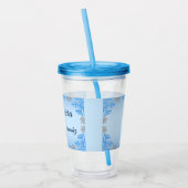 キンセアニラアイスブルーシルバーウィンタースノーフレーク アクリルタンブラー (左)