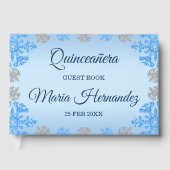 キンセアニラアイスブルーシルバーウィンタースノーフレーク ゲストブック (正面)