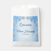 キンセアニラアイスブルーシルバーウィンタースノーフレーク フェイバーバッグ (正面)