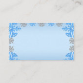 キンセアニラアイスブルーシルバーウィンタースノーフレーク プレイスカード (裏面)