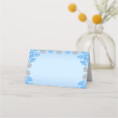 キンセアニラアイスブルーシルバーウィンタースノーフレーク プレイスカード (裏面)