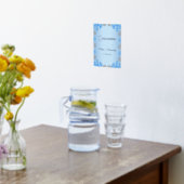 キンセアニラアイスブルーシルバーウィンタースノーフレーク 箔ポスター (レイダウン (キッチン))